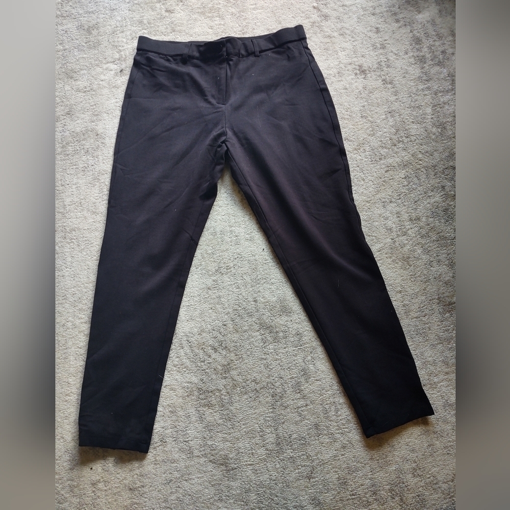 𝅺nwot Mario Serrani Black Stretch Casual Skinny Ankle Pants Large